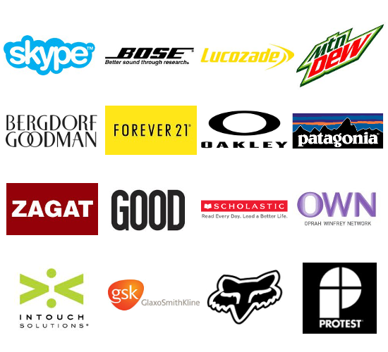 These are recent examples of the brands, companies, and media for which our music was licensed and used for the purpose of their advertising/branding campaigns and promotion activities