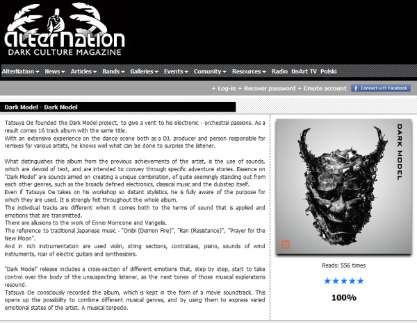 Dark Model album review on Alternation
